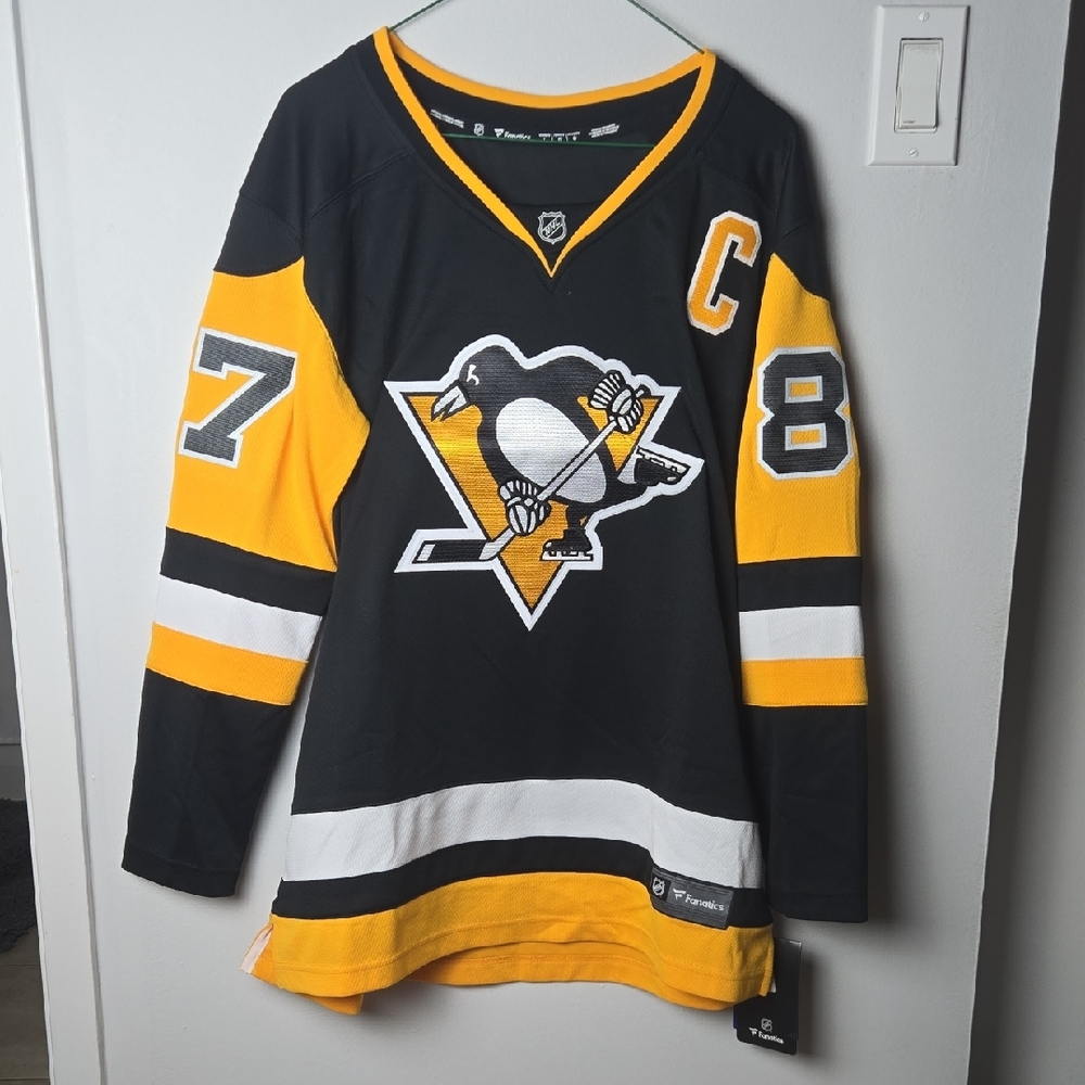 Pittsburgh Penguins Crosby #87 Fanatics Breakaway Women's NHL Jersey (L)